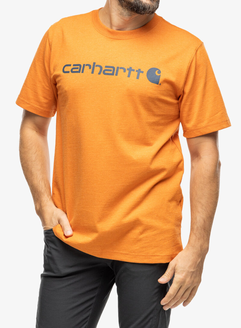 Tricou barbati Carhartt Core Logo T-Shirt S/S - marmalade heather