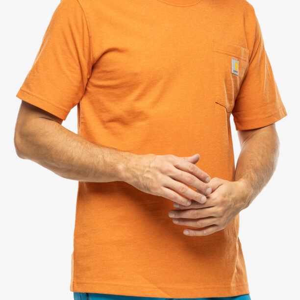 Tricou barbati Carhartt K87 Pocket S/S T-Shirt - marmalade heather