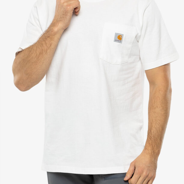 Cumpăra Tricou barbati Carhartt K87 Pocket S/S T-Shirt - white