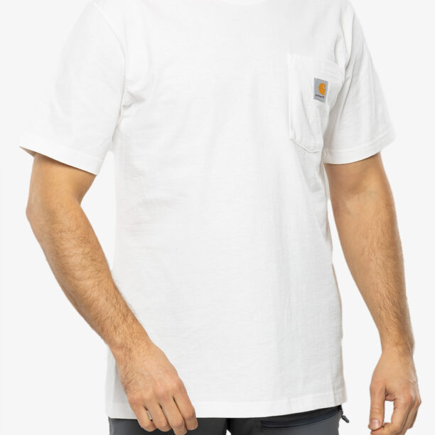 Tricou barbati Carhartt K87 Pocket S/S T-Shirt - white