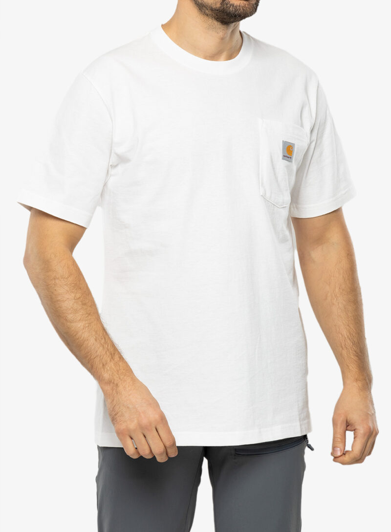 Tricou barbati Carhartt K87 Pocket S/S T-Shirt - white