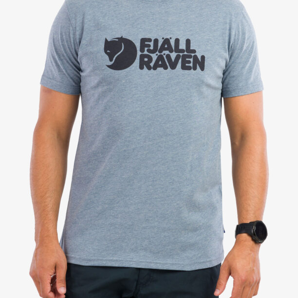 Cumpăra Tricou barbati Fjallraven Logo T-shirt - uncle blue/melange