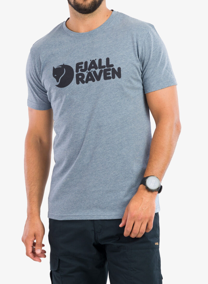 Tricou barbati Fjallraven Logo T-shirt - uncle blue/melange