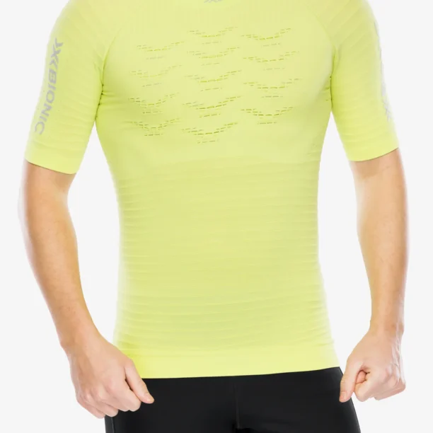 Tricou barbati X-Bionic Effektor 4.0 Run - effektor green/arctic white