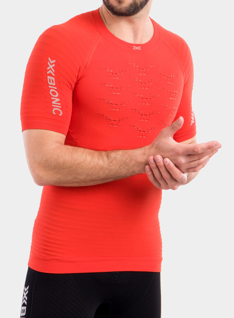 Tricou barbati X-Bionic Effektor 4.0 Run - sunset orange/pearl grey