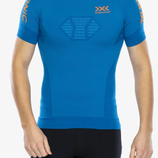 Tricou barbati X-Bionic Invent 4.0 Run Speed - teal blue/kurkuma orange