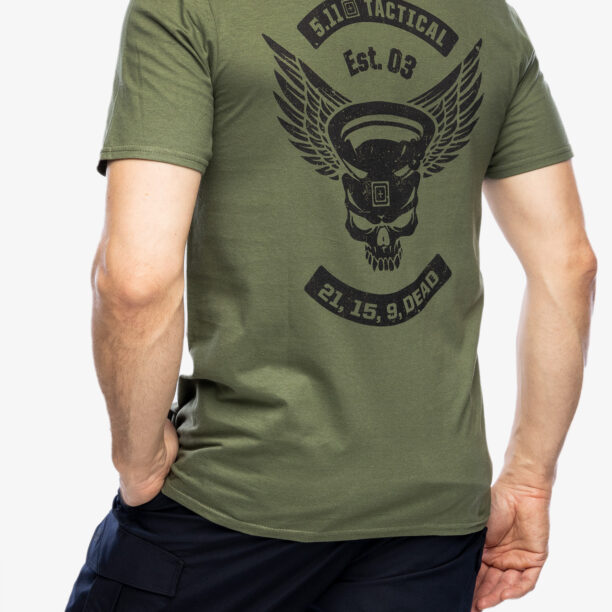 Preţ Tricou bumbac 5.11 Emea Kettle Skull S/S Tee - military green