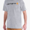 Tricou bumbac Carhartt Core Logo T-Shirt S/S - heather grey