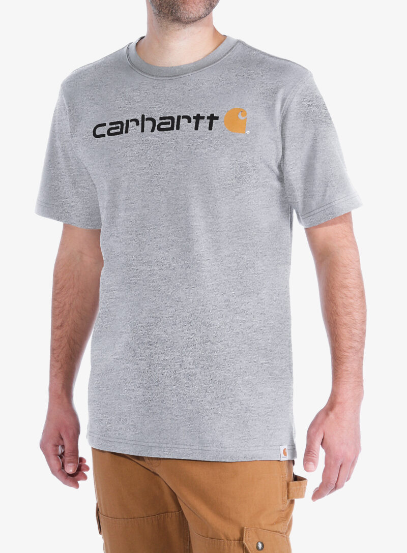 Tricou bumbac Carhartt Core Logo T-Shirt S/S - heather grey