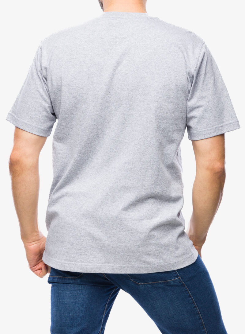 Tricou bumbac Carhartt K87 Pocket S/S T-Shirt - heather grey preţ