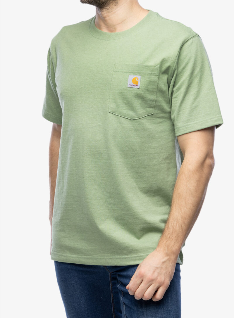 Cumpăra Tricou bumbac Carhartt K87 Pocket S/S T-Shirt - loden frost heather