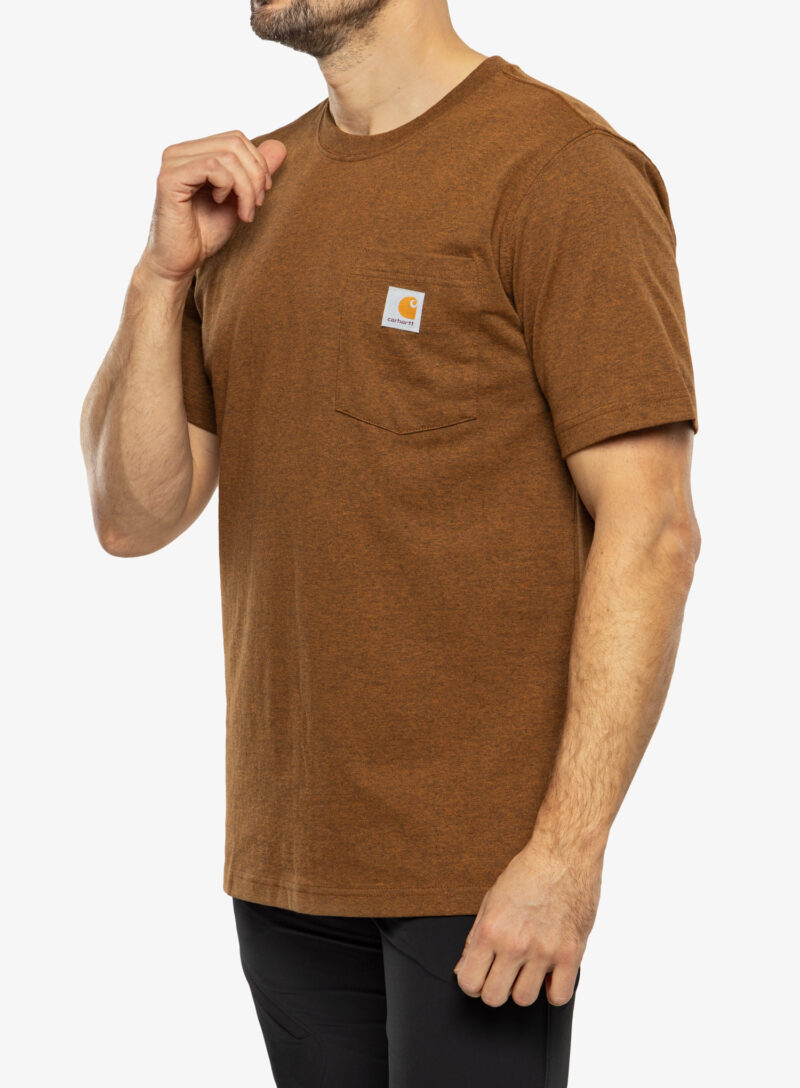 Cumpăra Tricou bumbac Carhartt K87 Pocket S/S T-Shirt - oiled walnut heather