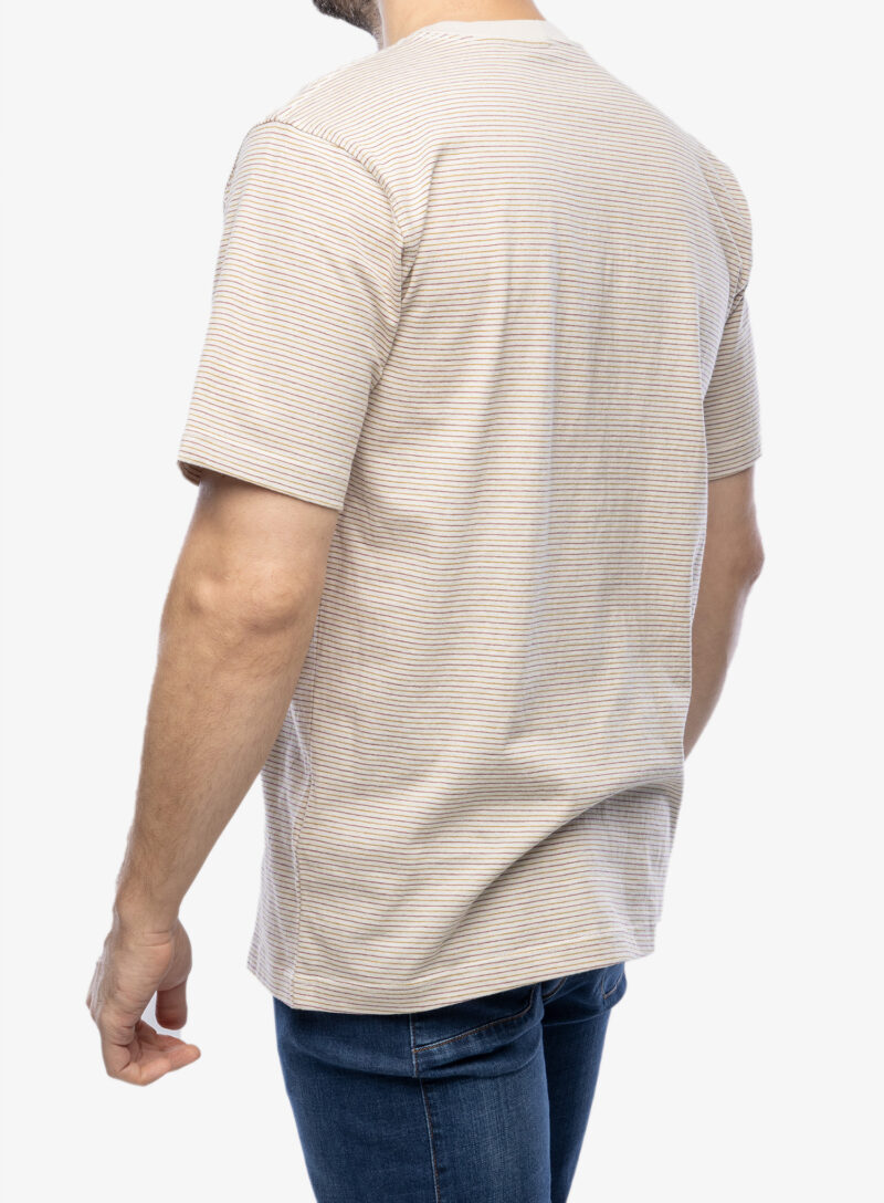 Preţ Tricou bumbac Cartartt Relaxed S/S Pocket Stripe T-Shirt - malt/butter stripe