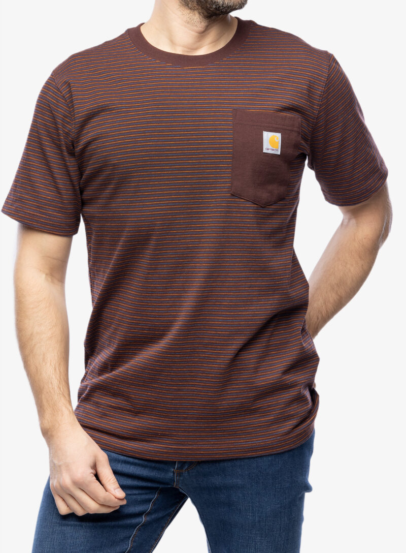 Tricou bumbac Cartartt Relaxed S/S Pocket Stripe T-Shirt - port stripe