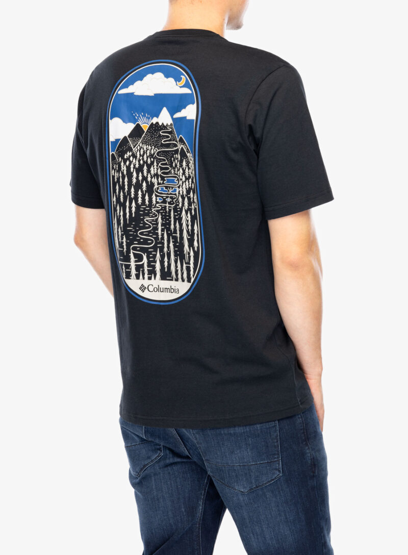 Preţ Tricou bumbac Columbia Rockaway River Graphic SS Tee - black/winding wonder