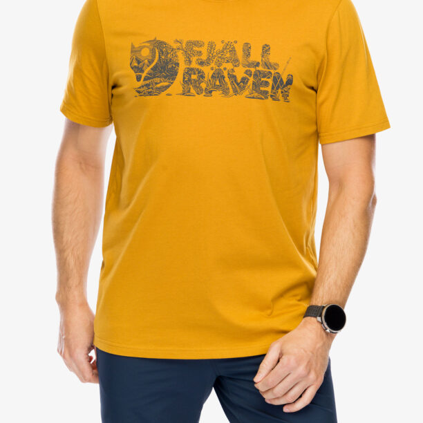 Tricou bumbac Fjallraven Lush Logo T-shirt - acorn