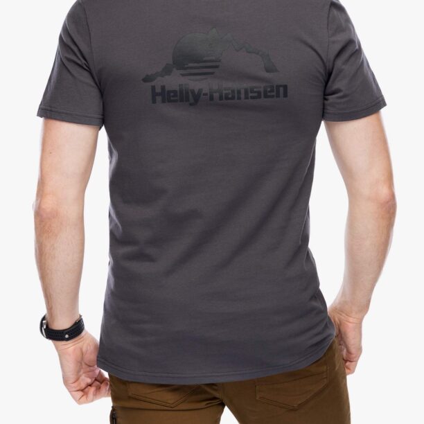 Tricou bumbac Helly Hansen Nord Graphic T-Shirt - ebony 2.0 preţ