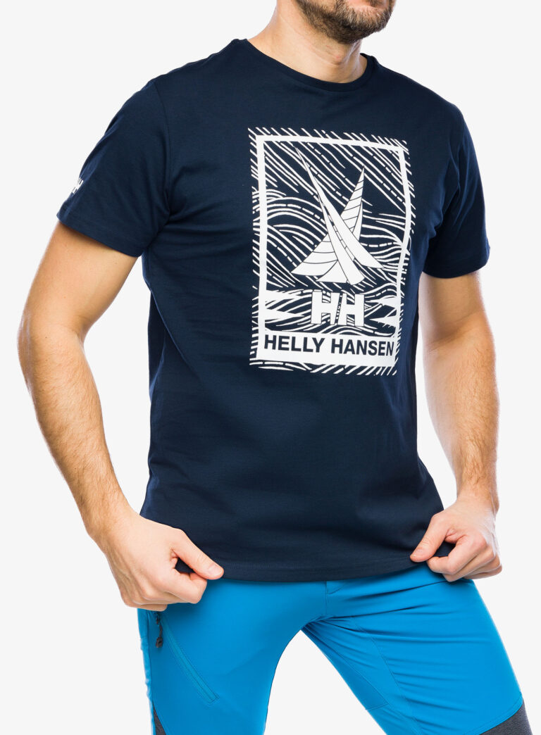 Tricou bumbac Helly Hansen Shoreline T-Shirt 2.0 - navy 2.0