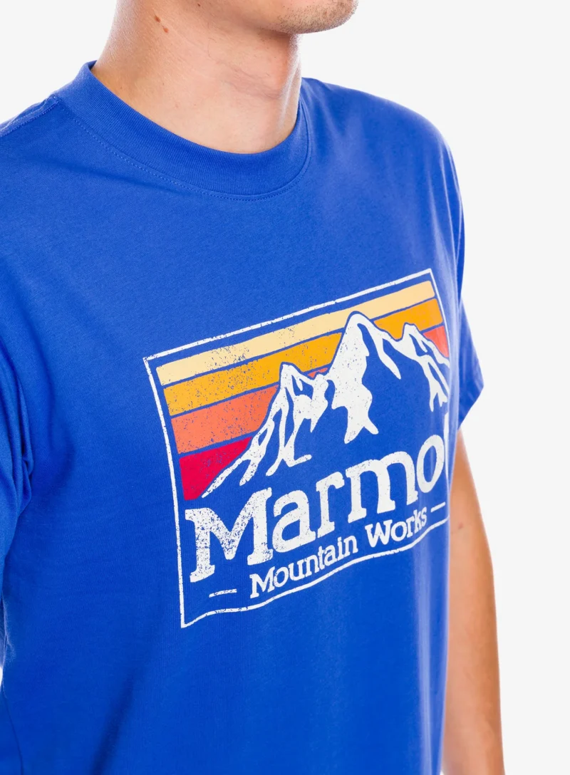 Original Tricou bumbac Marmot MMW Gradient Tee SS - trail blue