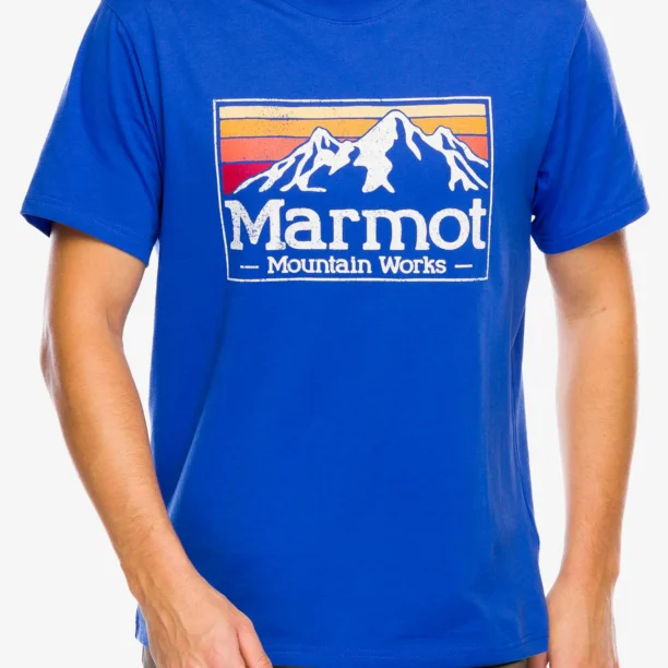 Tricou bumbac Marmot MMW Gradient Tee SS - trail blue