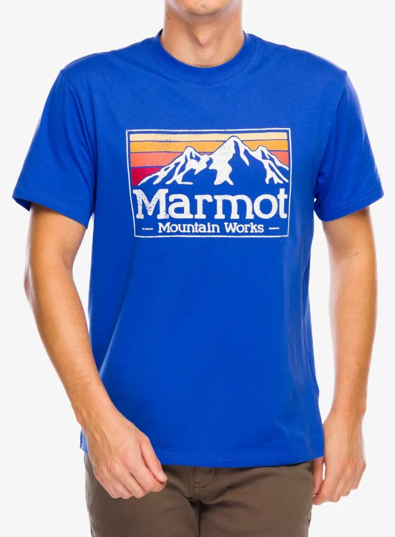 Tricou bumbac Marmot MMW Gradient Tee SS - trail blue