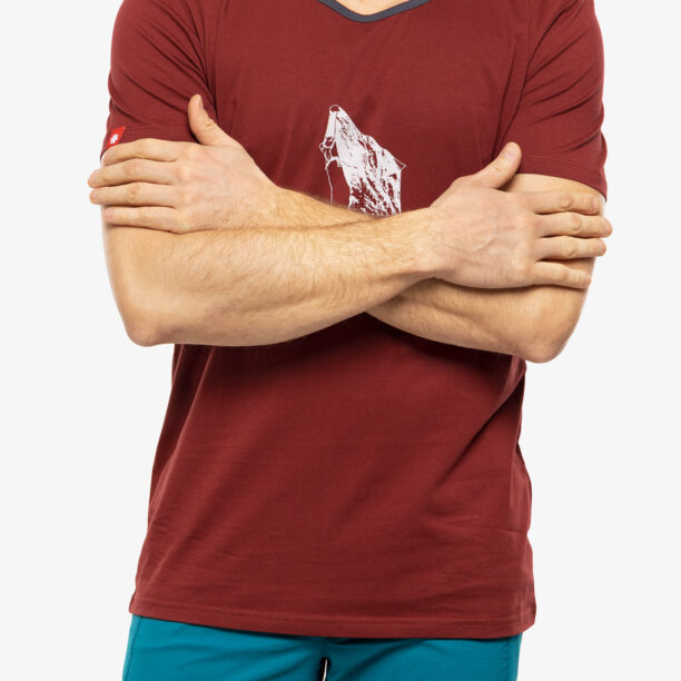 Tricou bumbac Ocun Classic T Organic Airwolf - wine syrah