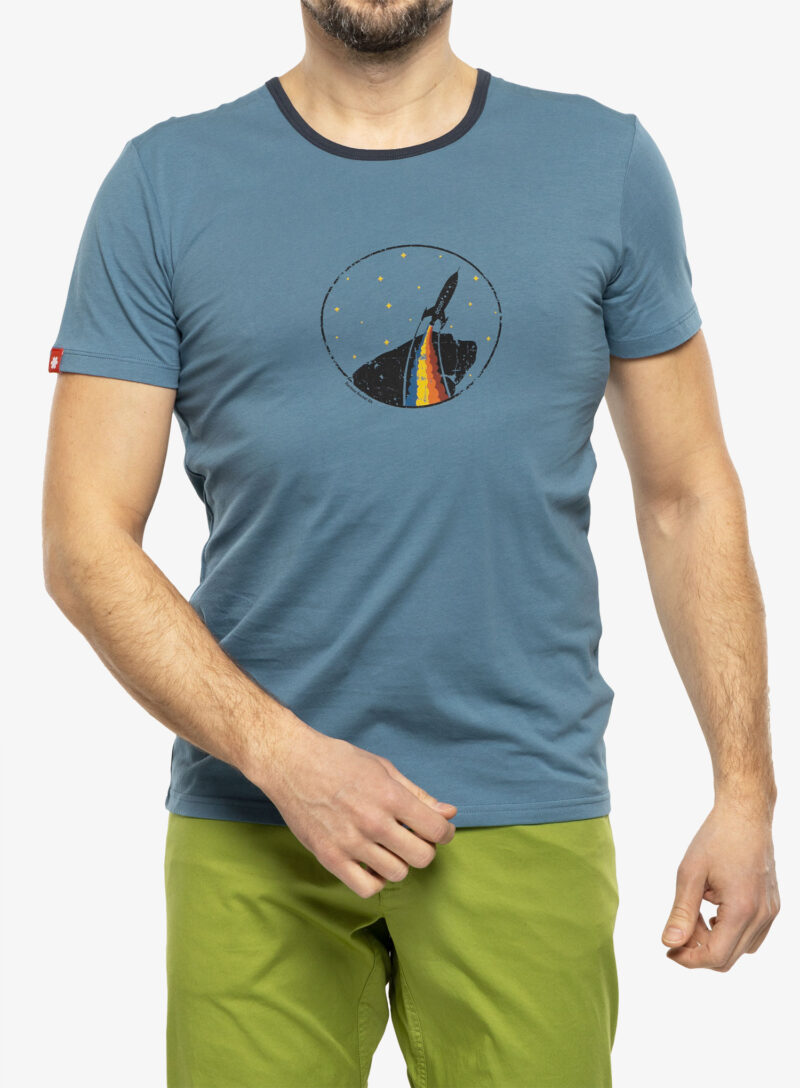 Tricou bumbac Ocun Classic T Organic Rainbow Rocket - bluestone