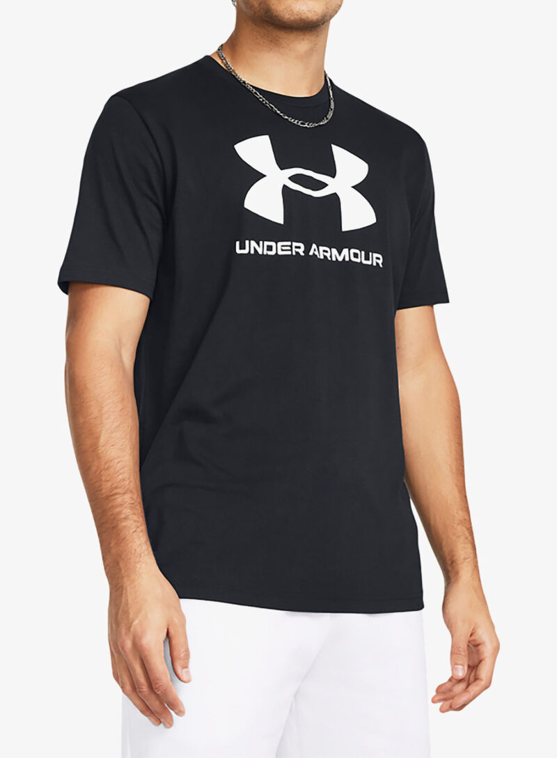 Tricou bumbac Under Armour UA Logo Short Sleeve - black/white