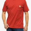 Tricou bumbac barbati Carhartt K87 Pocket S/S T-Shirt - chili pepper