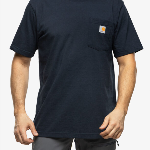 Tricou bumbac barbati Carhartt K87 Pocket S/S T-Shirt - navy