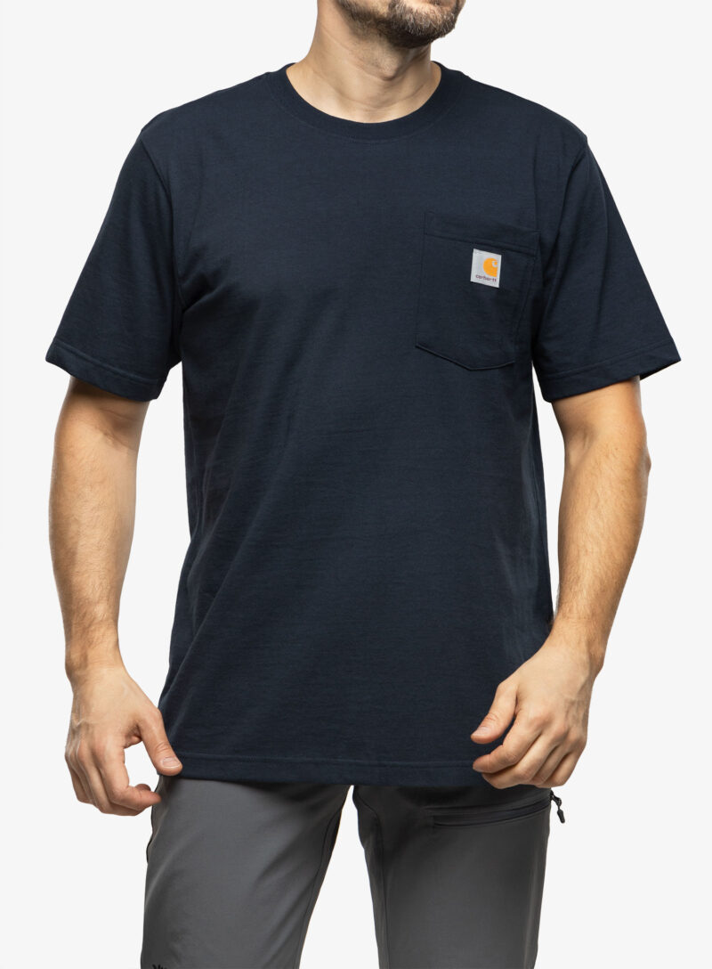 Tricou bumbac barbati Carhartt K87 Pocket S/S T-Shirt - navy