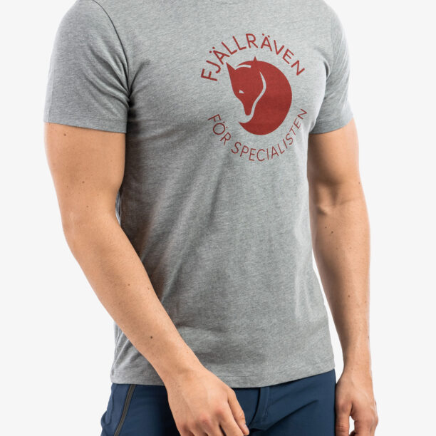 Tricou bumbac barbati Fjallraven Fjallraven Fox T-shirt  - grey melange