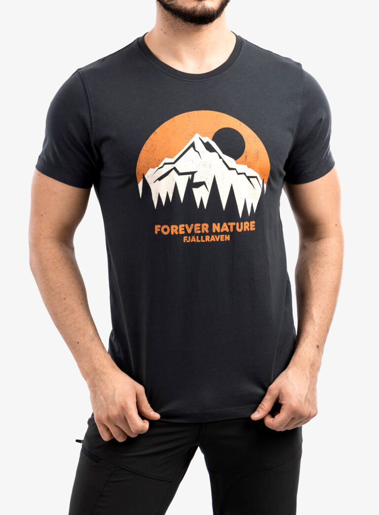 Tricou bumbac barbati Fjallraven Nature T-shirt  - dark navy