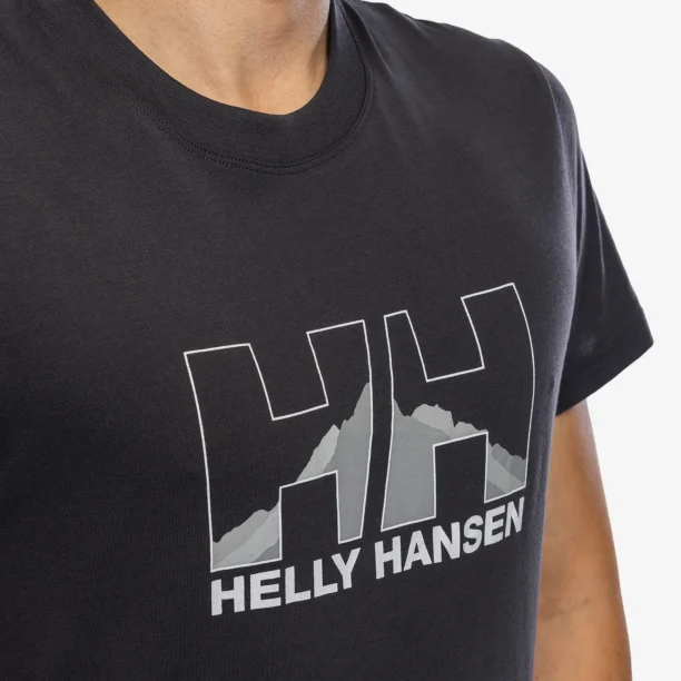 Original Tricou bumbac barbati Helly Hansen Nord Graph T-Shirt - ebony/ebony