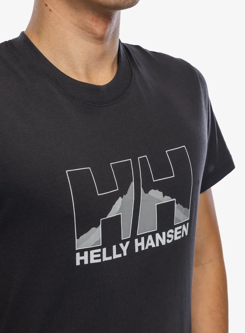 Original Tricou bumbac barbati Helly Hansen Nord Graph T-Shirt - ebony/ebony