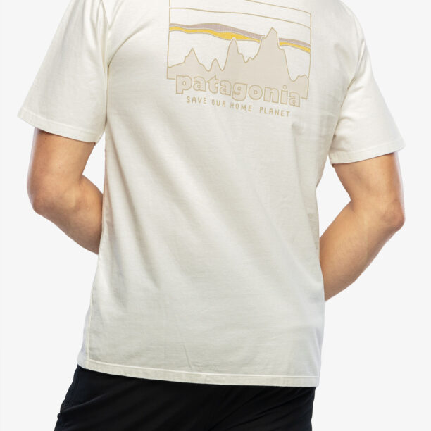 Tricou bumbac barbati Patagonia 73 Skyline Organic T-Shirt - birch white preţ