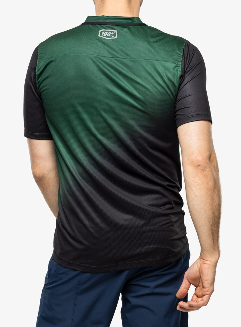 Tricou ciclism 100% Celium - forest green/black preţ