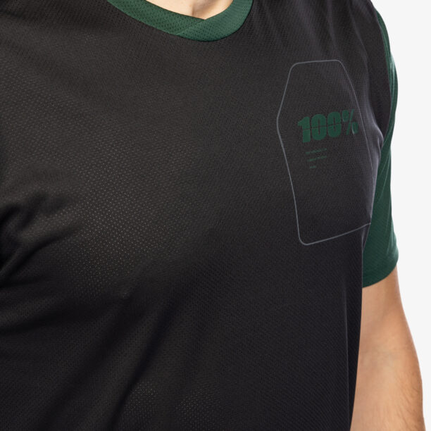 Original Tricou ciclism 100% Ridecamp Jersey - black/forest green