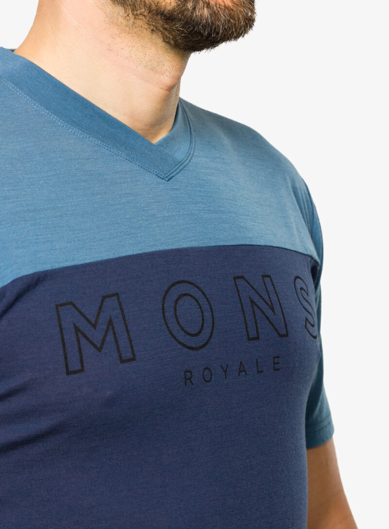 Original Tricou ciclism Mons Royale Redwood Enduro VT - blue state/midnight