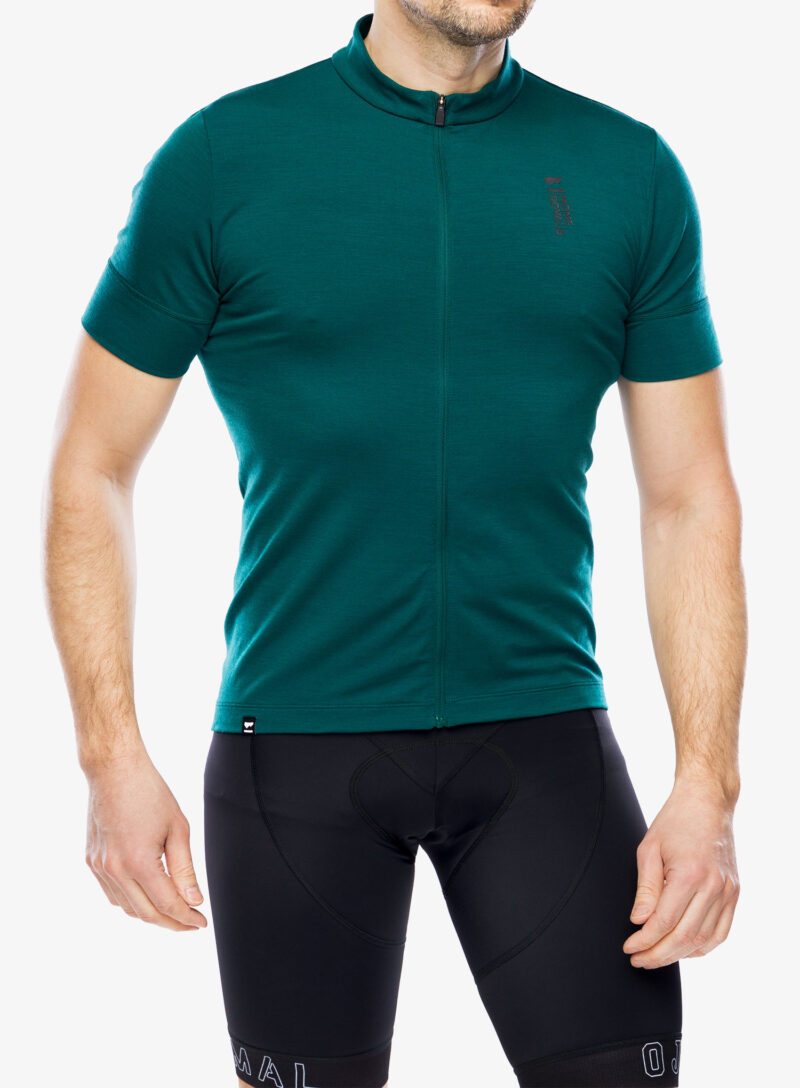 Tricou ciclism Mons Royale Roam Cargo Merino Shift Full Zip T - evergreen