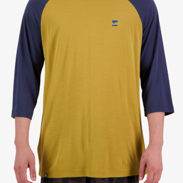 Tricou ciclism Mons Royale Tarn Merino Shift Raglan 3/4 - cumin/midnight