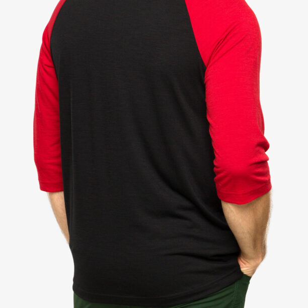 Preţ Tricou ciclism Mons Royale Tarn Merino Shift Raglan 3/4 - retro red/black