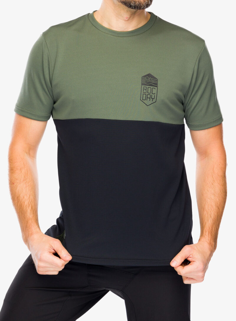 Tricou ciclism Rocday Double V2 - black/green