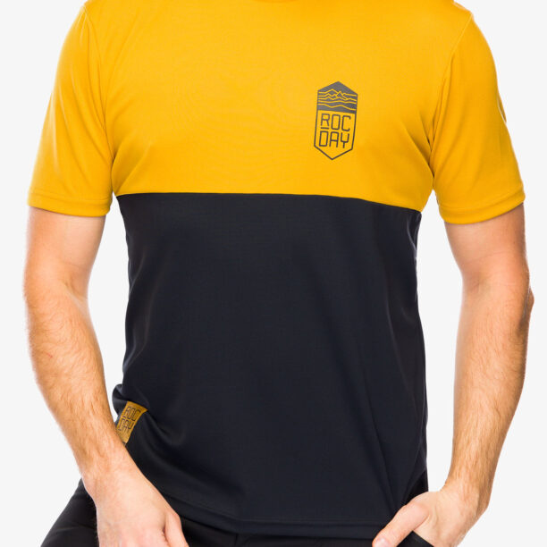 Tricou ciclism Rocday Double V2 - black/yellow