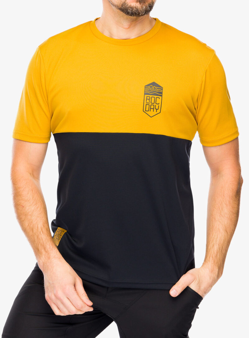 Tricou ciclism Rocday Double V2 - black/yellow