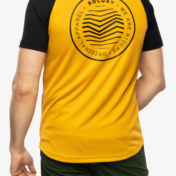 Tricou ciclism Rocday Gravel - black/yellow preţ