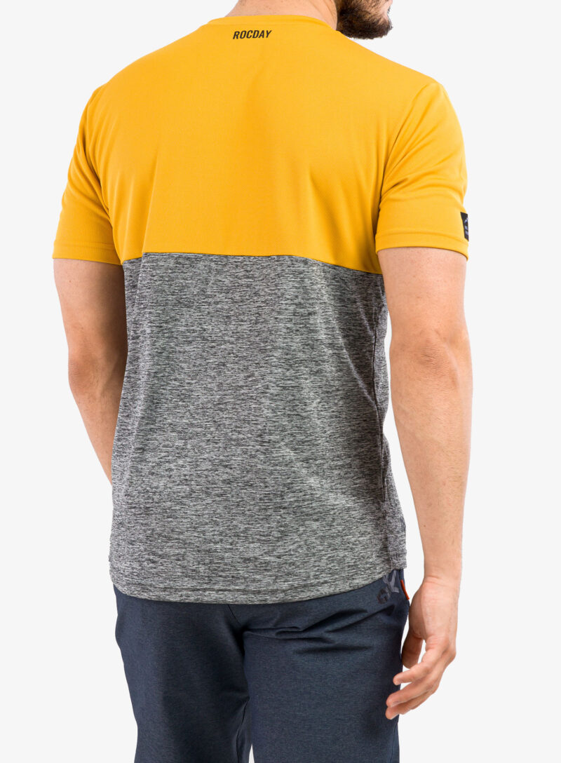 Tricou ciclism barbati Rocday Double - yellow/melange preţ