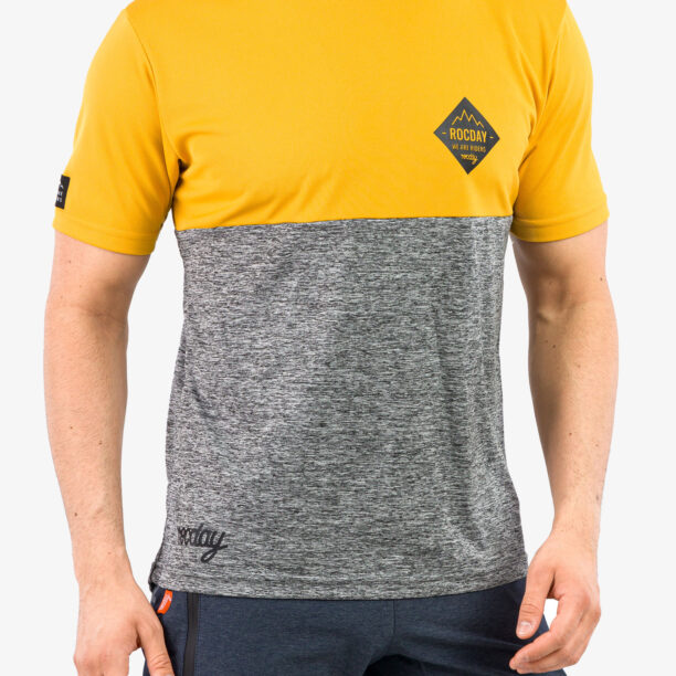 Cumpăra Tricou ciclism barbati Rocday Double - yellow/melange