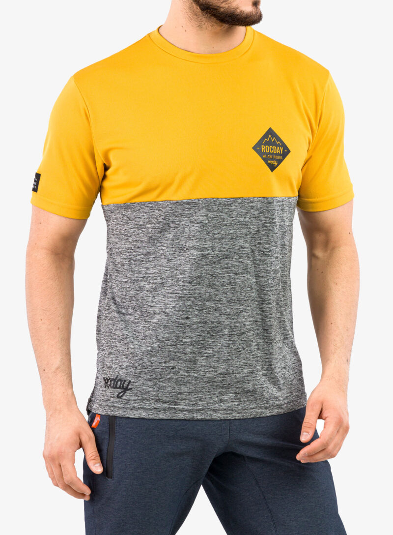 Cumpăra Tricou ciclism barbati Rocday Double - yellow/melange