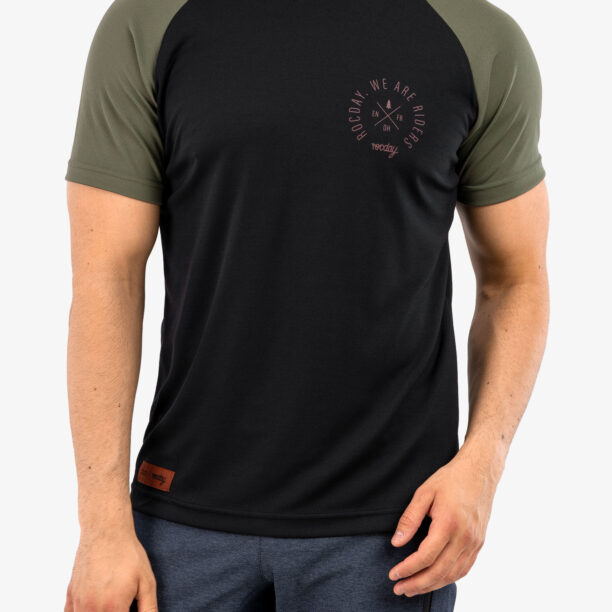 Tricou ciclism barbati Rocday Roost - black/green